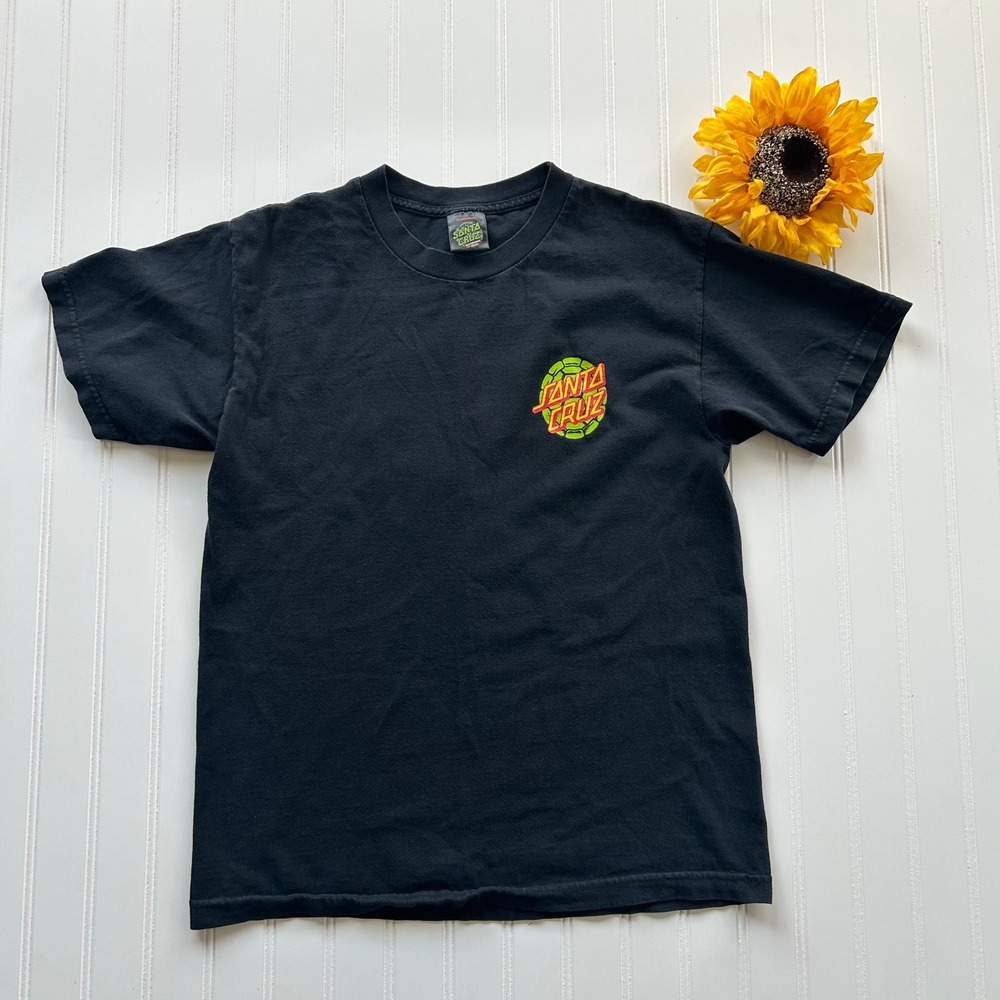 Santa Cruz (T-Shirt) (Small) Black EXCELLENT Nickelodeon TMNT Turtle Shell Logo